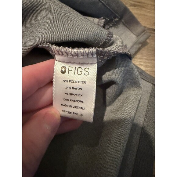 Figs Technical Scrubs Set Top Pants Gray Size M - Picture 7 of 16